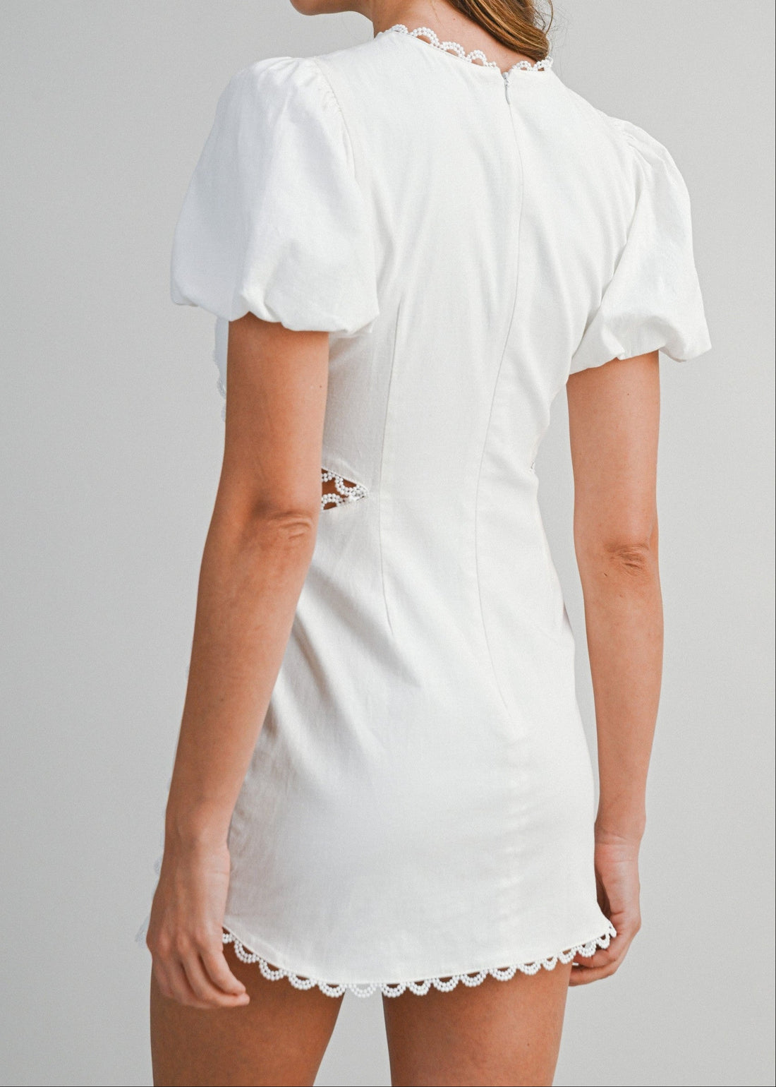CECE PUFF SLEEVE MINI DRESS