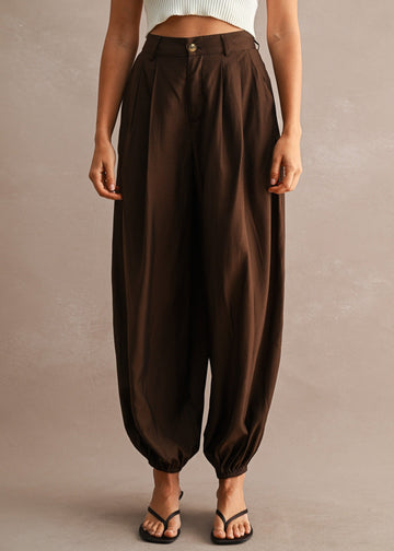 CAROLINE BROWN BALLOON PANTS