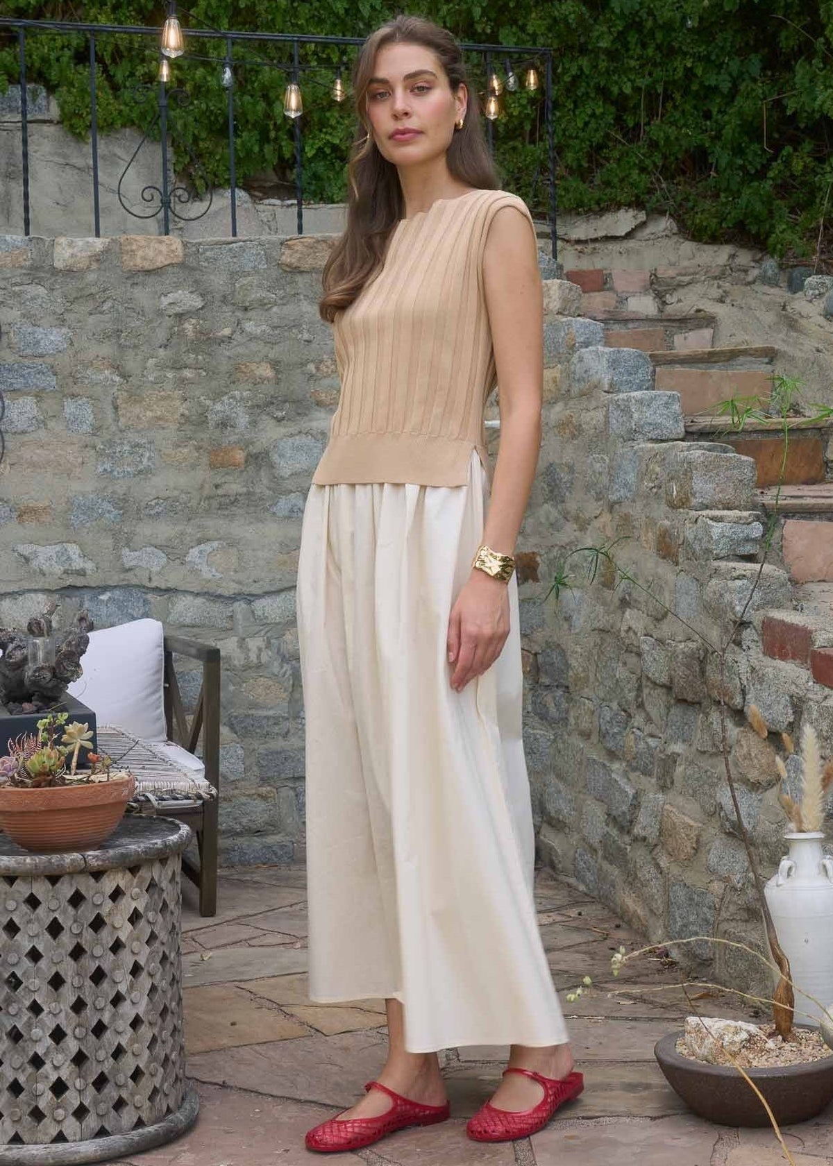 CLARA SLEEVELESS MIDI DRESS