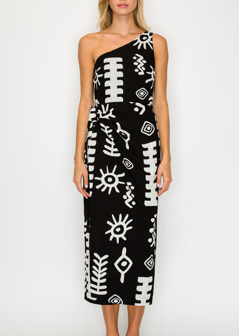 IONA ONE SHOULDER DRESS