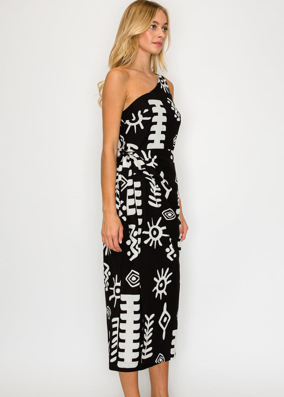 IONA ONE SHOULDER DRESS