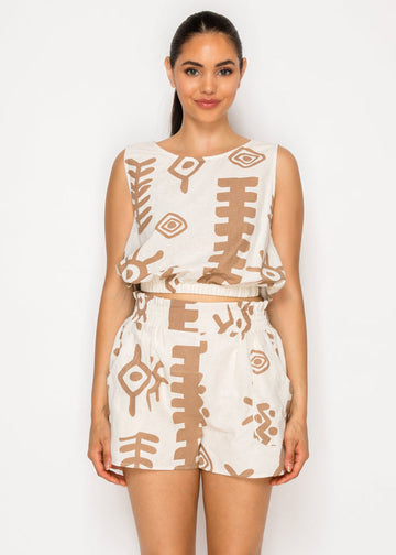 KEKE SLEEVELESS SEERSUCKER TOP