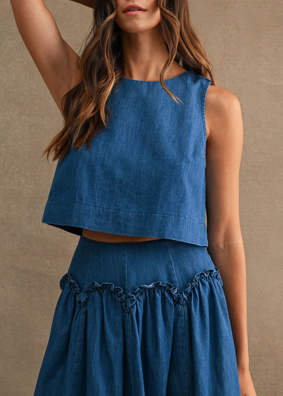 MARIANNE DENIM CROP TOP