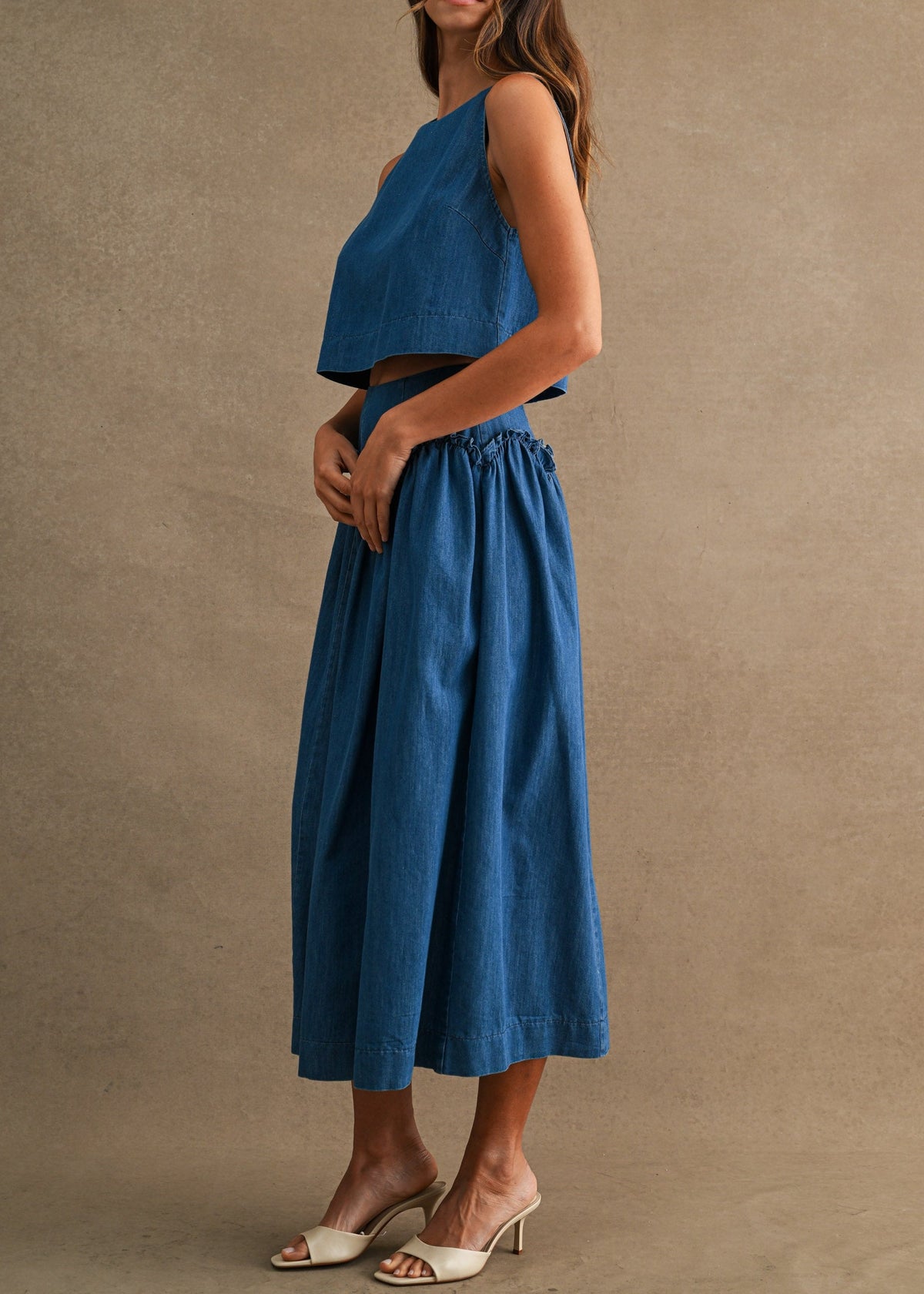 MARIANNE DENIM CROP TOP