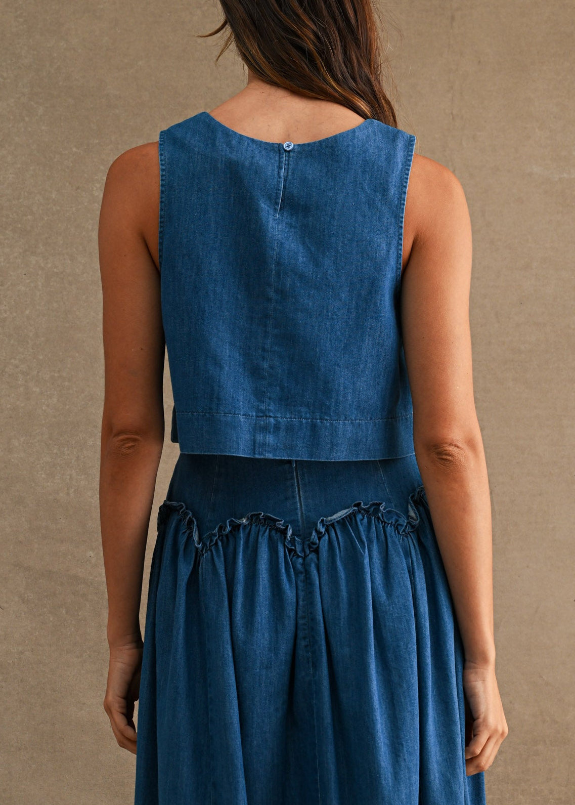MARIANNE DENIM CROP TOP
