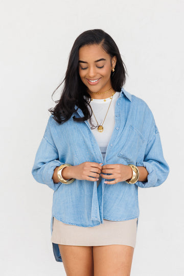 BETHANY CHAMBRAY TOP