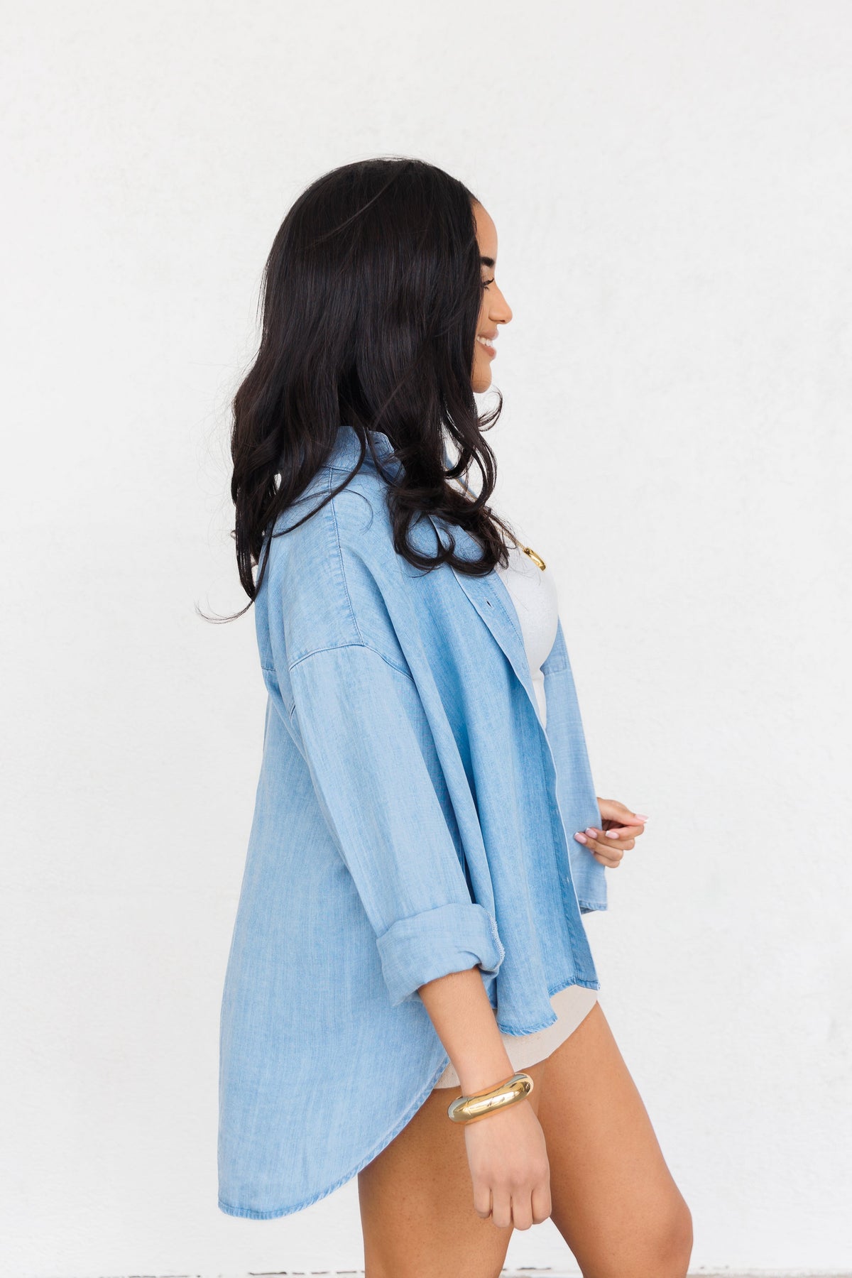 BETHANY CHAMBRAY TOP