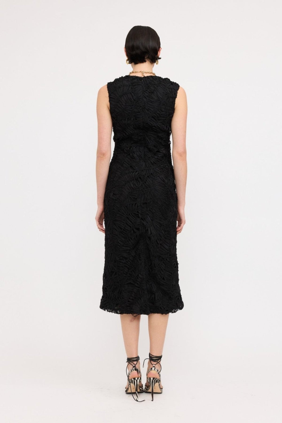 CLEO TEXTURED MIDI DRESS
