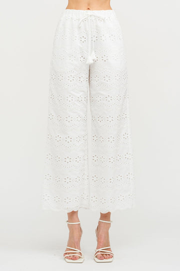 MANDY BIARRITZ EMBROIDERED PANTS
