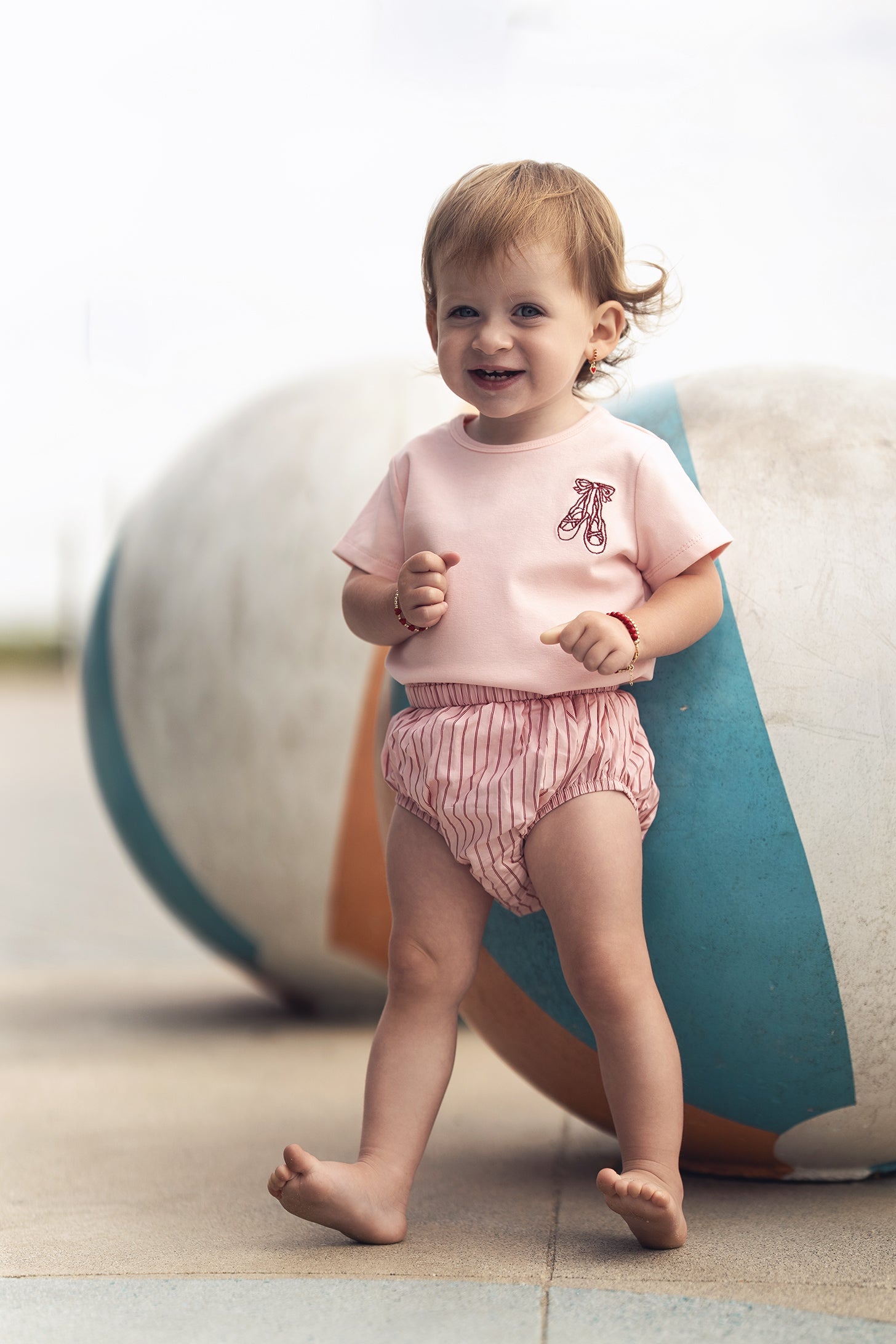 Striped Cotton Bloomers - Pink