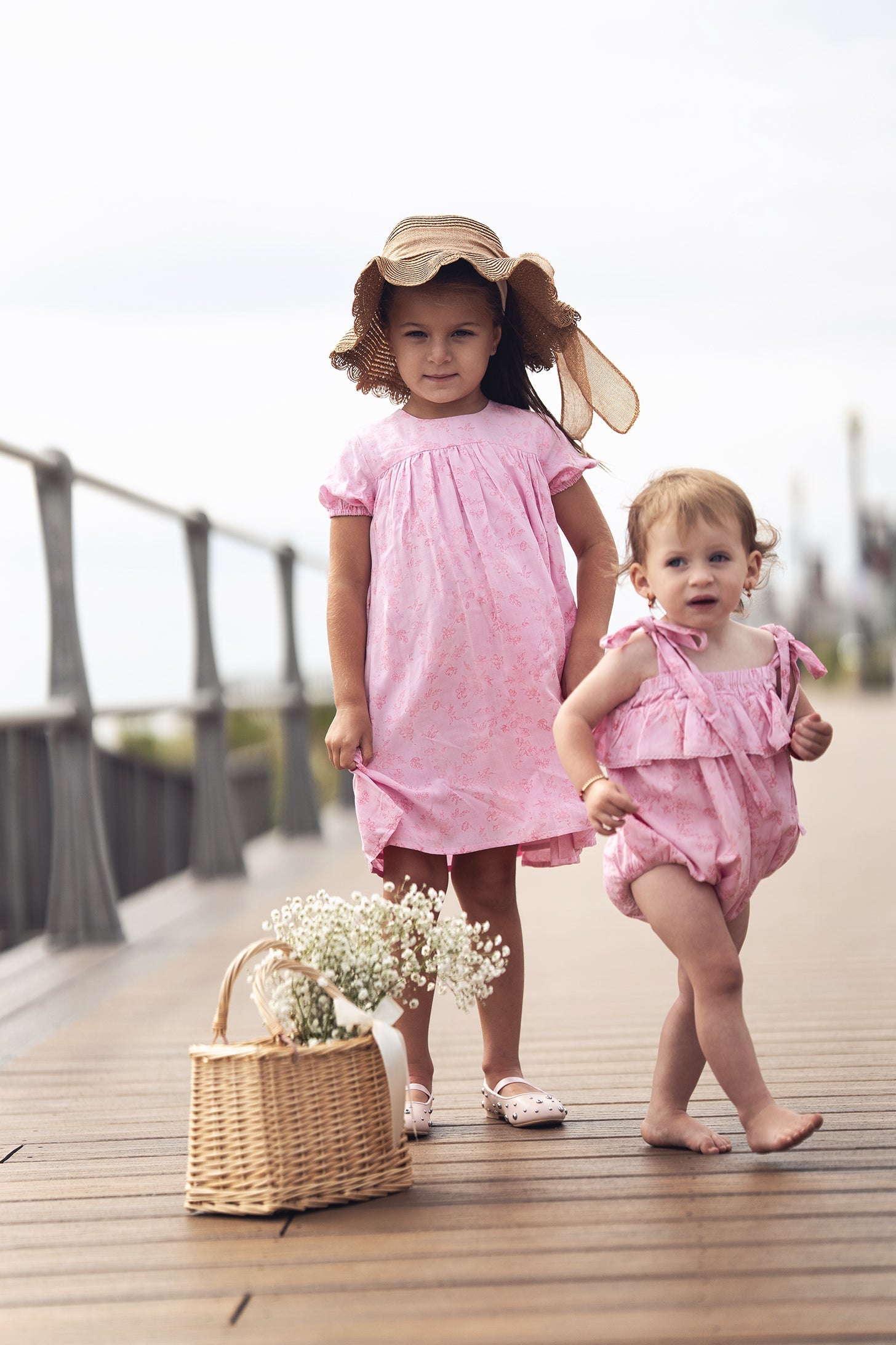 Pink Flower Romper