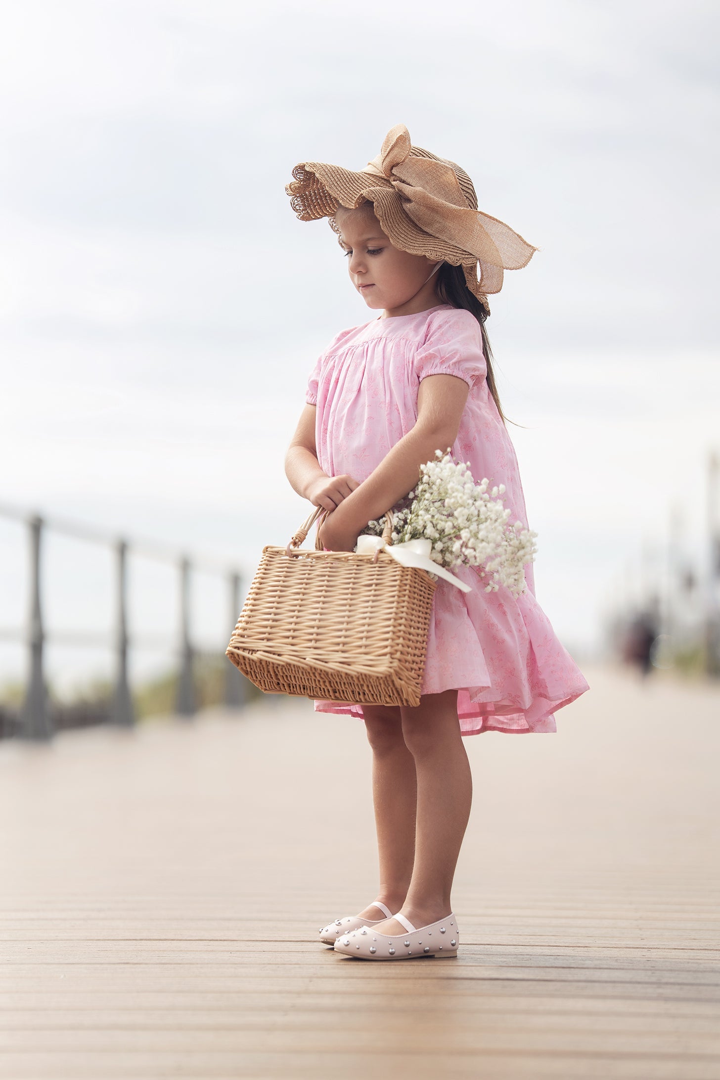 Pink Flower Dress - Short Sleeve