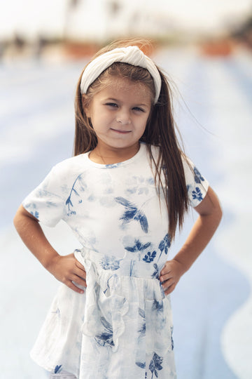 Blue Flower T-Shirt - Short Sleeve