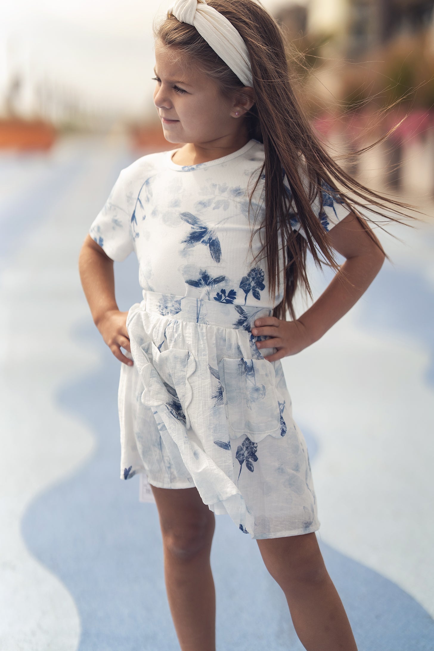 Blue Flower T-Shirt - Short Sleeve