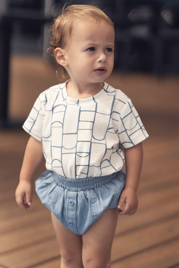 Paneled Bloomers - Blue Denim