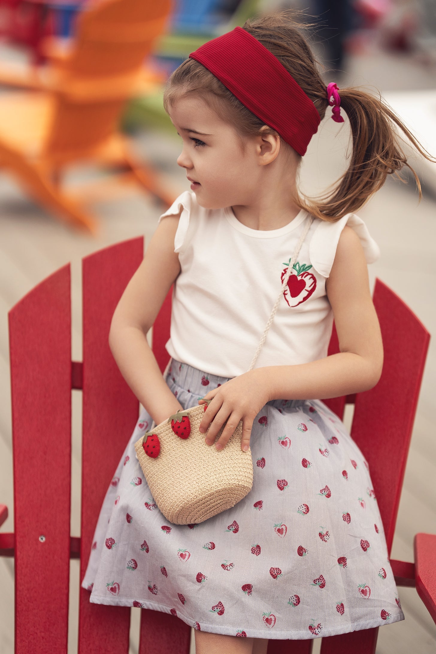 Strawberry Print Skirt