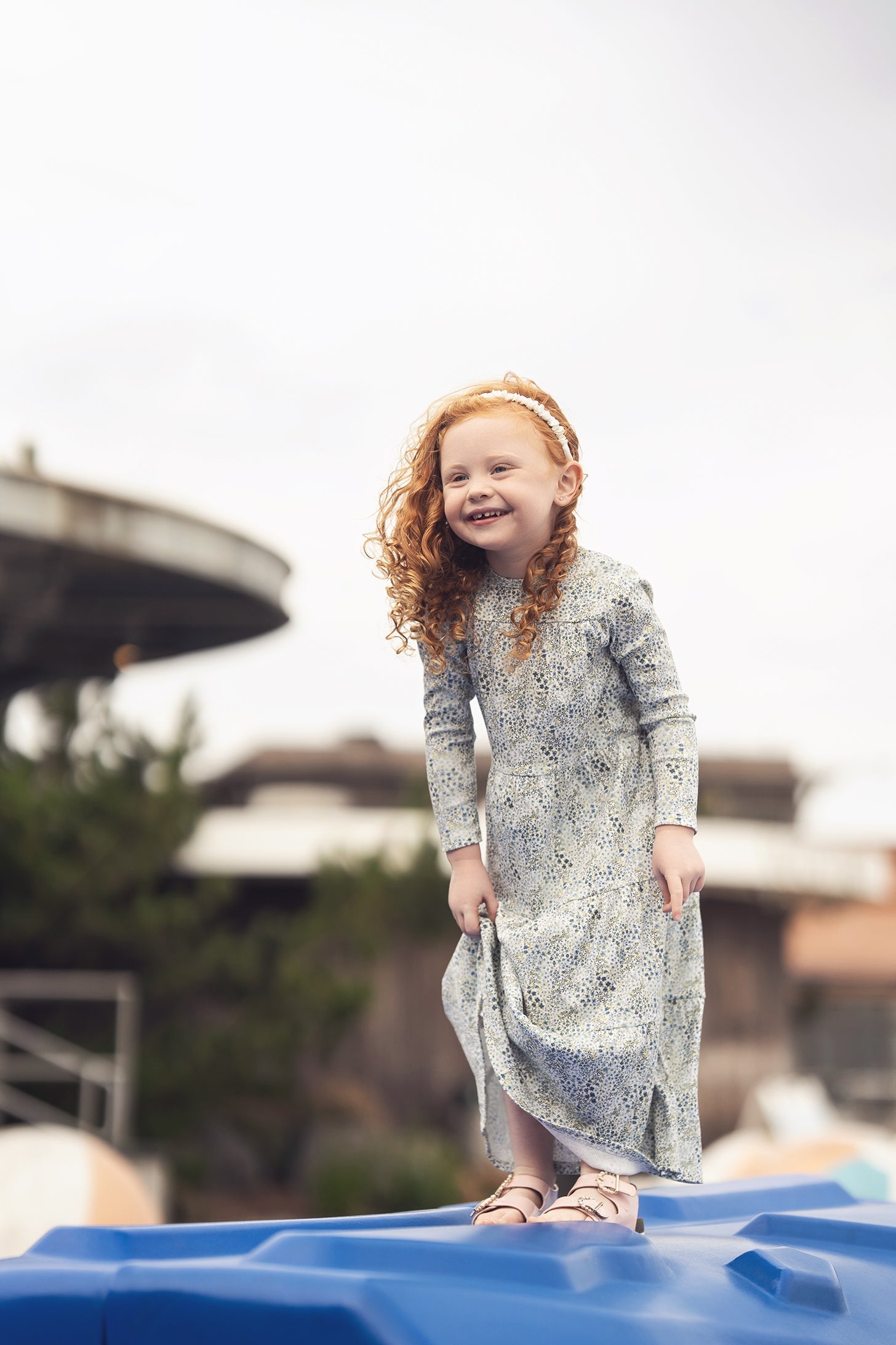Blue Floral Robe - Short Sleeve