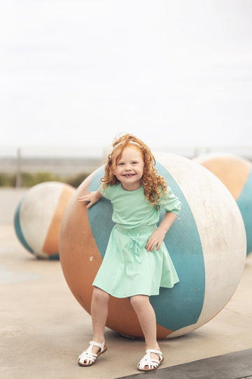 3/4 Puff Sleeve T-shirt - Mint Green