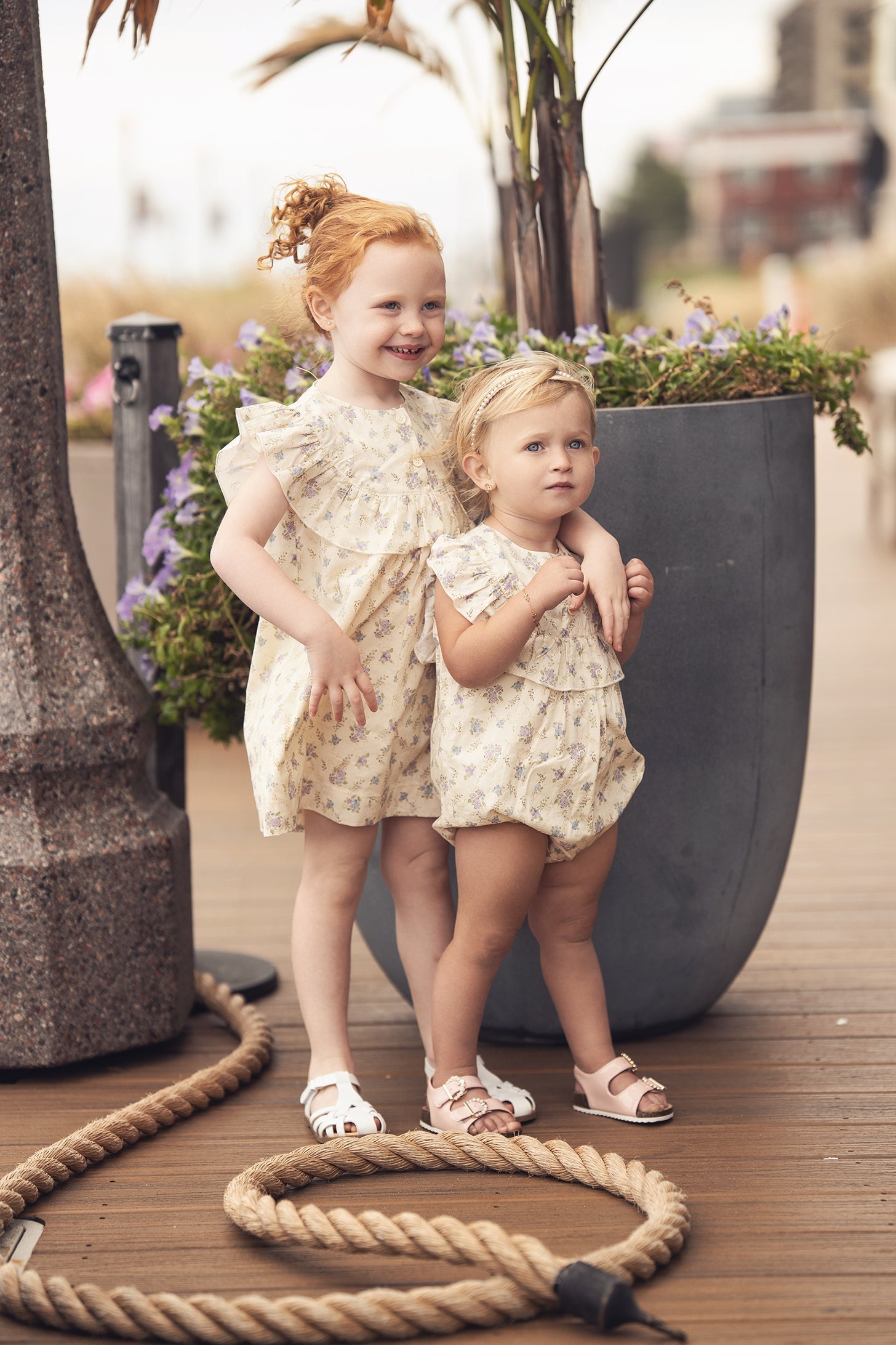 Ivory Flower Dress - Sleeveless