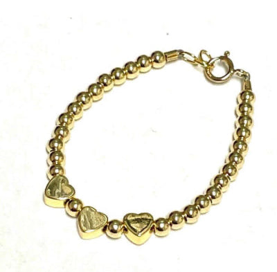 14KT Gold Heart Bracelet