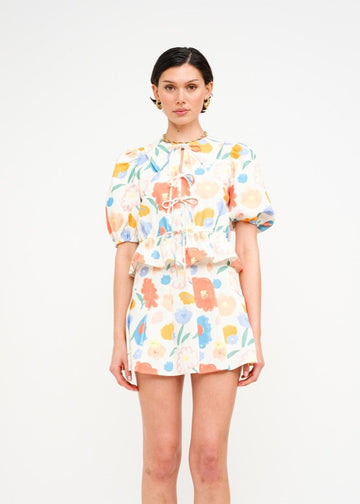 BAILEY FLORAL TIE-FRONT BLOUSE
