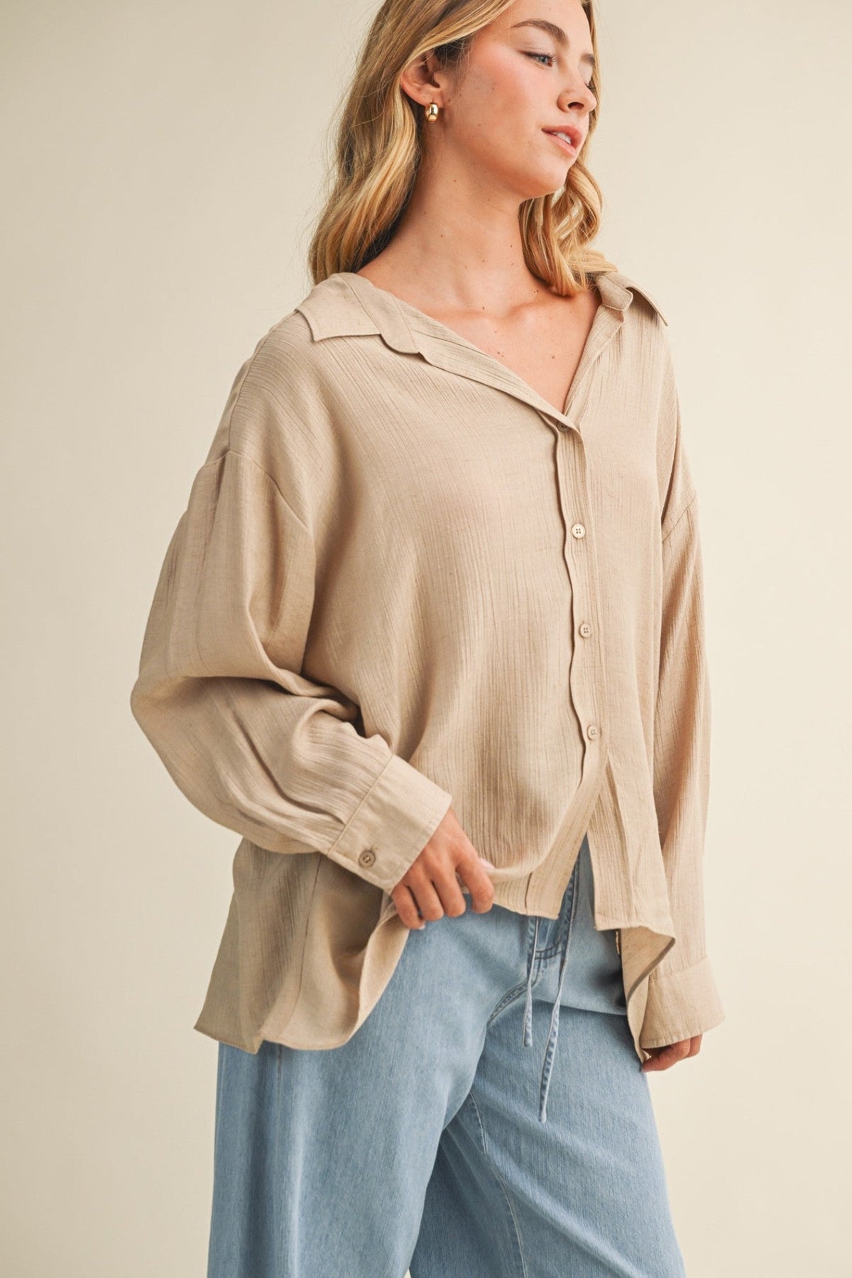 BROOKE BUTTON DOWN TOP