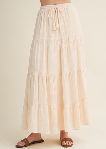 NOAH TIERED MAXI SKIRT