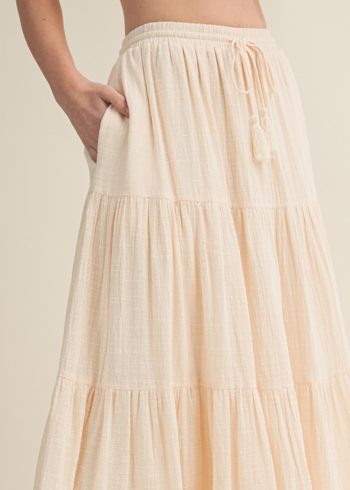 NOAH TIERED MAXI SKIRT