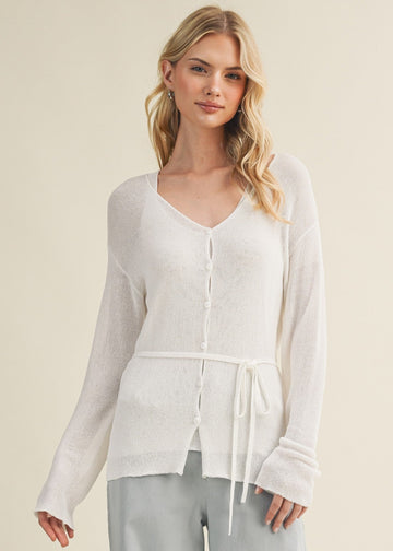 ALLIE LIGHTWEIGHT KNIT CARDIGAN