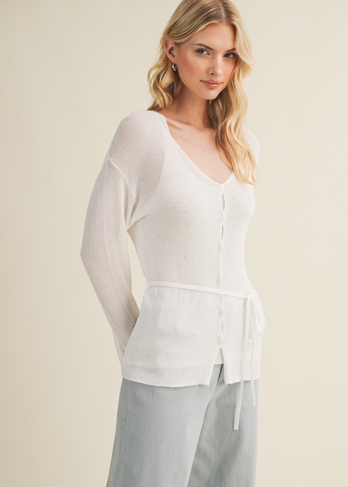 ALLIE LIGHTWEIGHT KNIT CARDIGAN