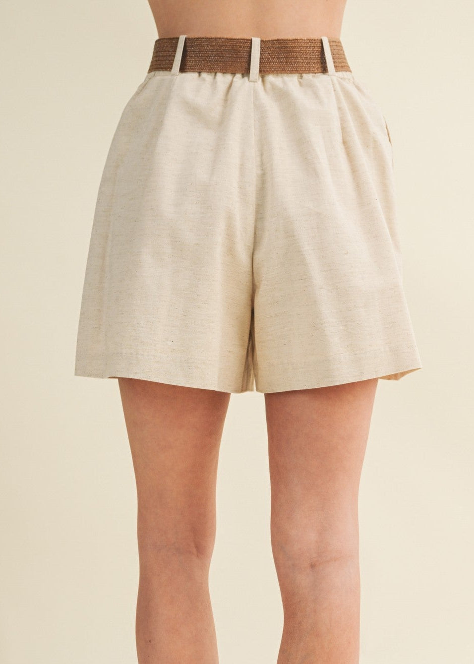 KIRA LINEN PLEATED SHORTS