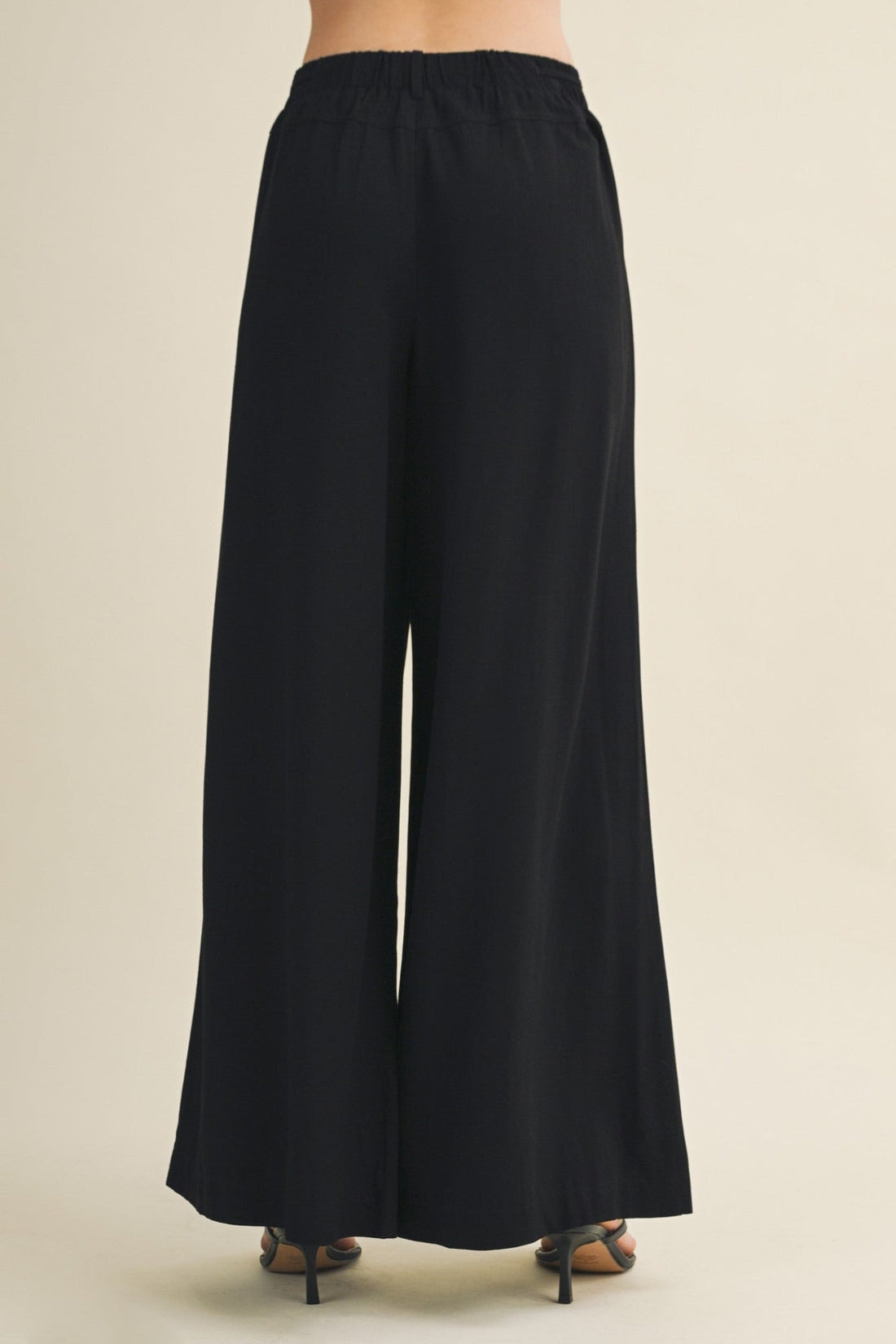CARA PLEATED WIDE-LEG PANTS