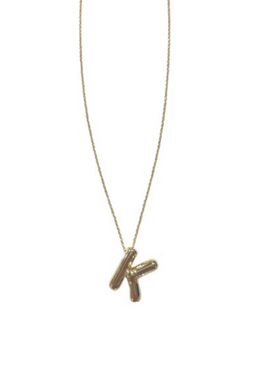 Bubble Initial Necklace - Gold