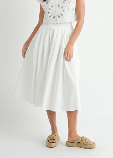 WILLOW PLEATED MIDI SKIRT
