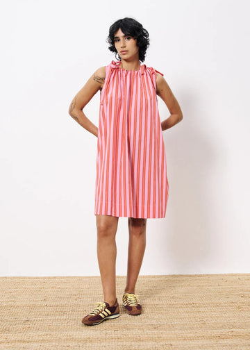 AELIA PINK STRIPED MINI DRESS