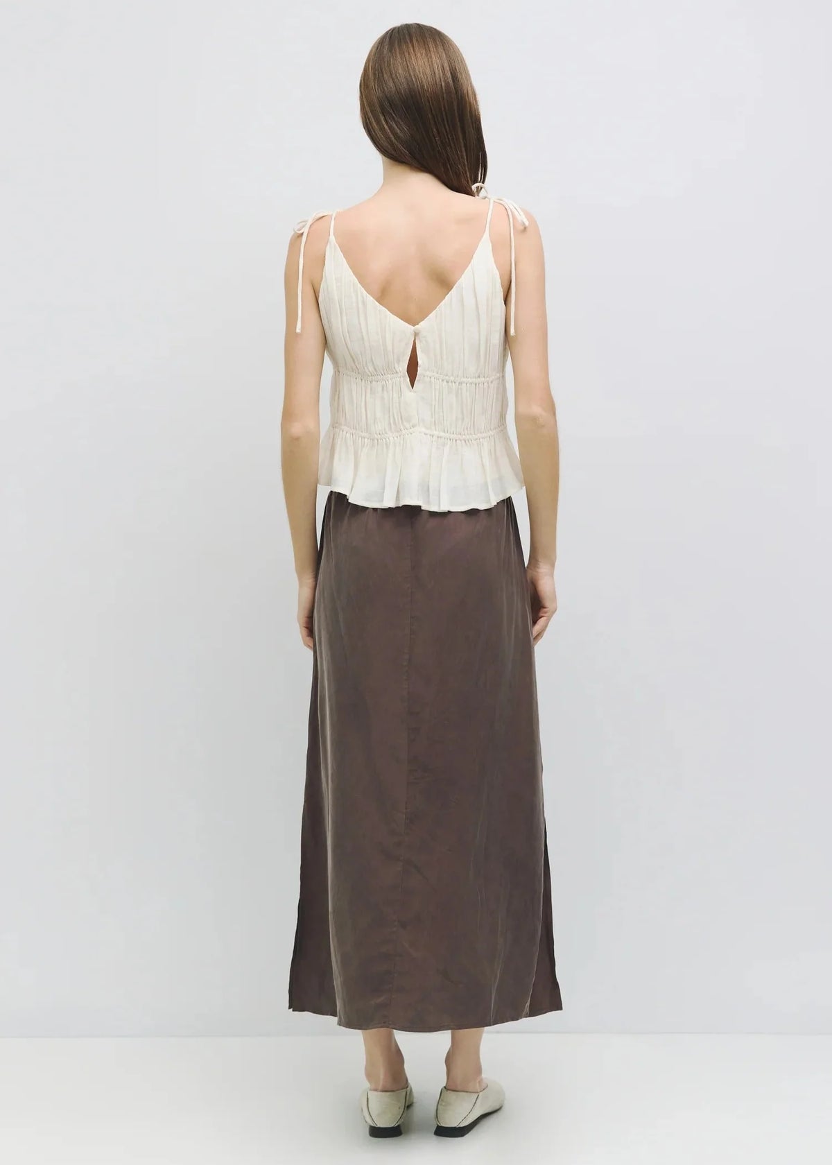 KENDRA CROPPED SLIP-STYLE TOP