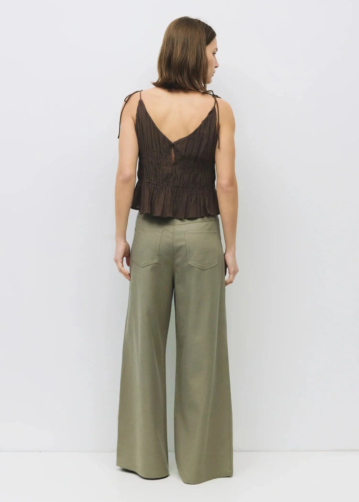 KENDRA CROPPED SLIP-STYLE TOP