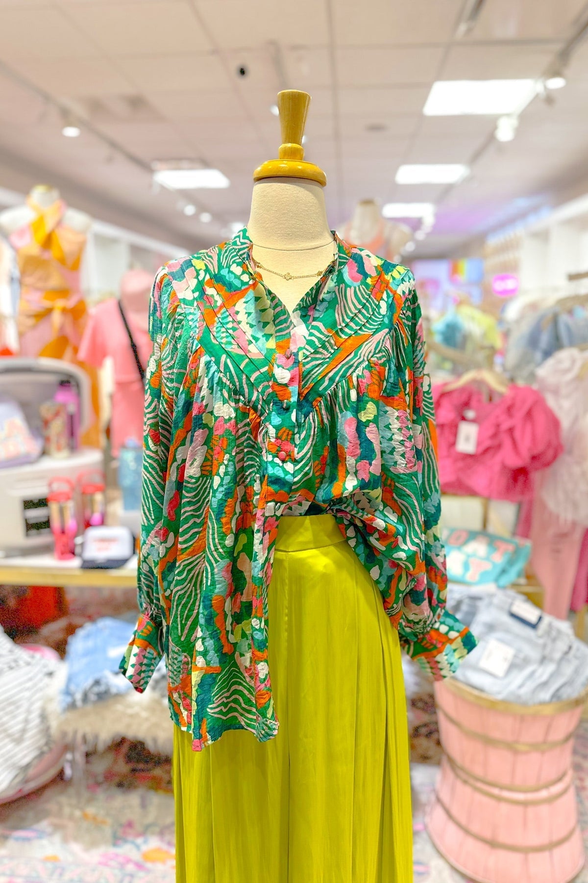 Tropical Escape Button Down Blouse