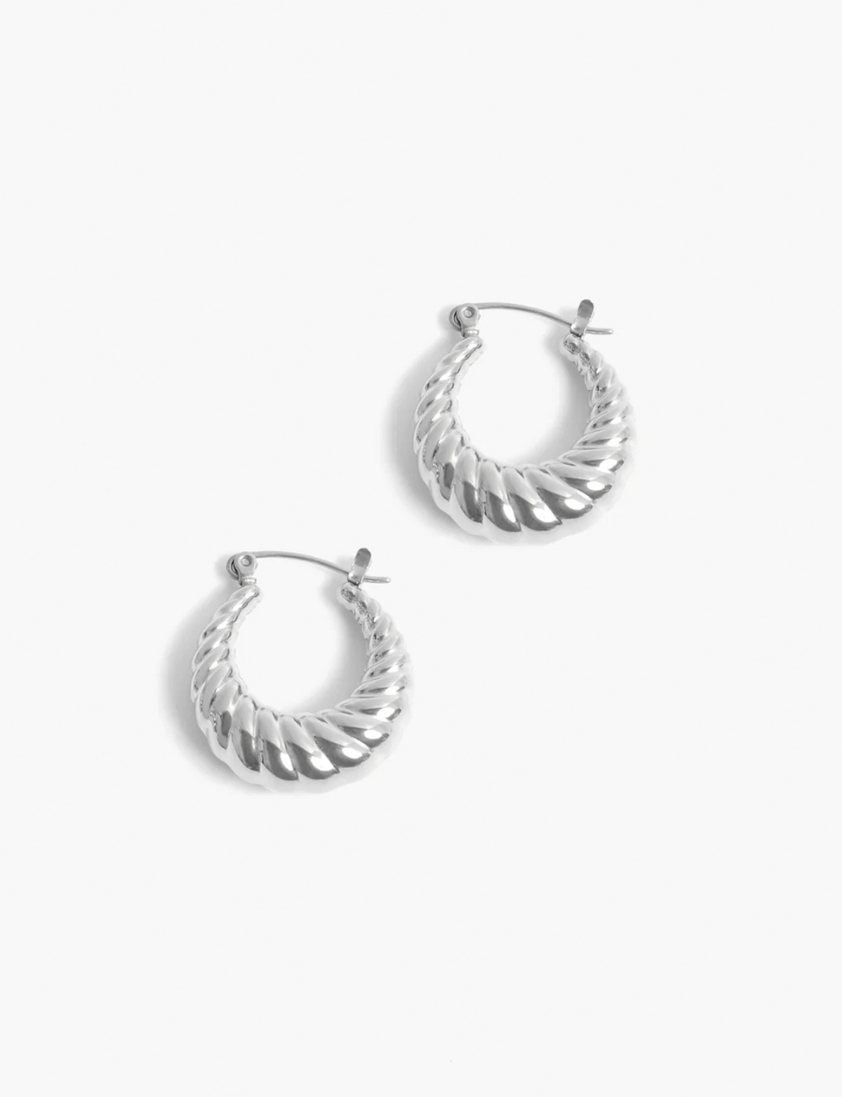Halle Hoops 1", Silver