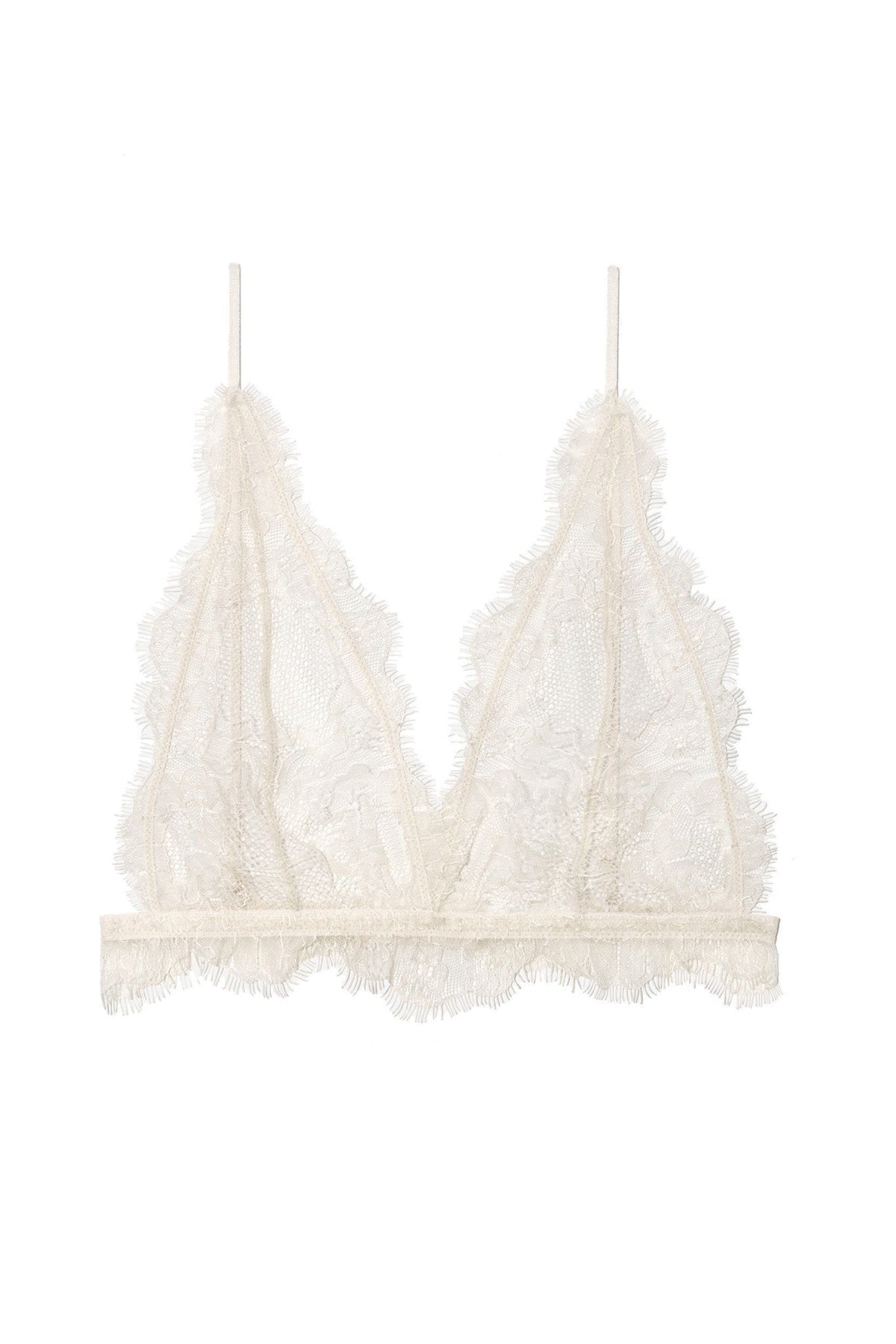 Delicate Lace Bra - Nude